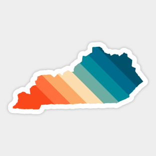 Kentucky State Retro Map Sticker